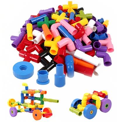 Krishna Marketing Water Pipe Building Blocks, Easy to Make Classic Assembling Puzzle Block