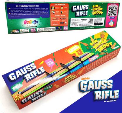 Be Cre8v Magnetic Gauss Rifle DIY Toy for Kids Science lab, Educational Toy
