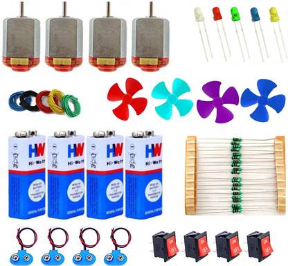SYMFONIA School Science Project DC Motor kit 50 Item Loose in one Pack