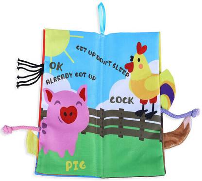 Baby Moo Farm Tail Early Children Sensory Development 3D Cloth Book With Rustle Paper