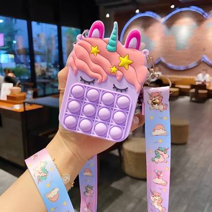 RiyaKids Pop it Unicorn Bags for Boys & Girls Popit Bag , Purse Or Kids.26