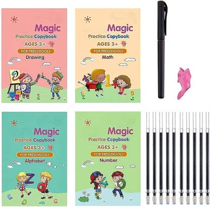 Toys R Us Universe of Imagination Magic Practice Copybook, (4 Book+10 Refill+1 Pen+1 Grip)
