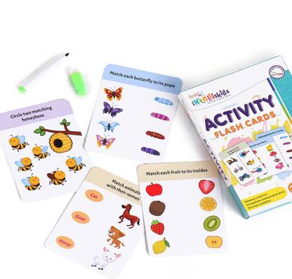 FIRSTCRY INTELLISKILLS Jumbo Write and Wipe Activity Flash Cards -