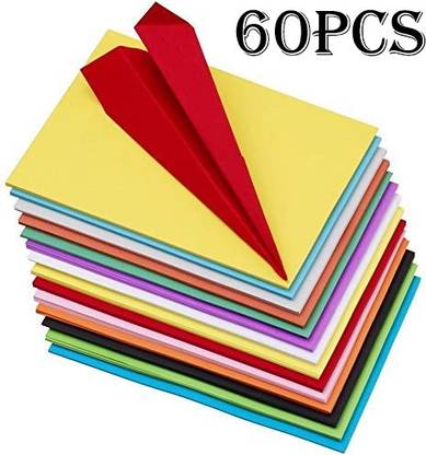 blue seed 100 pcs Color A4 Sheets Art and Craft Paper Double Sided Colored Sheets Folding