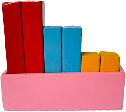 Plus Shine Math Play Rods Large Stepped Counting Blocks Shape Number Recognition Toys Kit