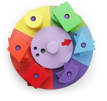 CloudTech Merry Go Round Game Set Geometric Board with Matching Puzzle Stacker Toy