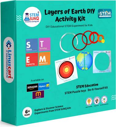 STEM SUNQ Layers of Earth Puzzle Kit Educational Toy for Kids Above 6 ...