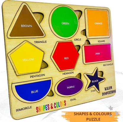 KALAM Kids Puzzle for Shapes and colour Learning