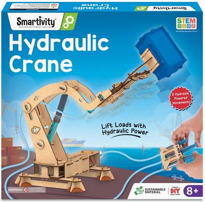 Smartivity Hydraulic Crane STEM Educational DIY Fun Toys, Educational & Construction based Activity Game for Kids 8 to 14, Gifts for Boys & Girls, Learn Science Engineering Project, Made in India