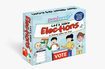 NerdNerdy NN Elections & Voting game - kit to Introduce Young Minds The Power of Democracy