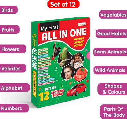 GO WOO My First All in One Picture Library Box (Green Edition) : Collection of 12 books
