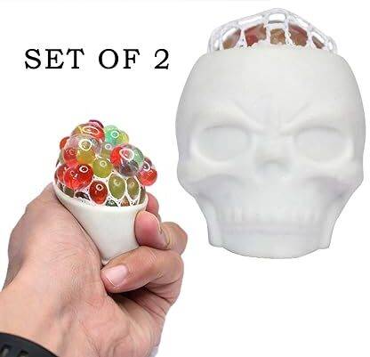 INAAYA Surprising Squeeze Pop Up Skull in Toy Fidget Focus Toys (Set of 2)
