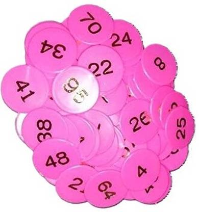 MKJ 1 to 100 Printed Plastic Token Coin Chips Coin Bank