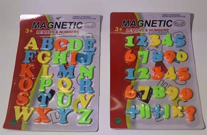 Skytrapper Combo Pack of Magnetic Maths Numbers & Symbols System with Capital A-Z Alphabets