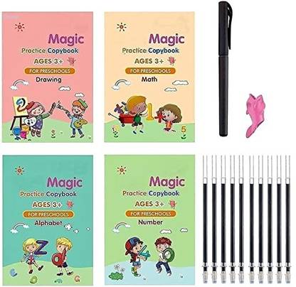 ALORNIKA Magic Practice Copybook for Kids,Reusable - Number, Letter Tracing Books,Drawing