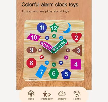 Plus Shine Kids Telling Time Learning Clock for Analog & Digital Teaching Time Watch Toys