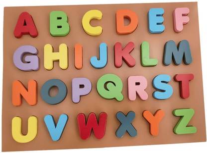 Wembley Wooden ABCD Blocks for Kids 3 Years Alphabets for Kids Learning Educational Toy (Capital Letter) - ISI 9873(Part-1) BIS Approved