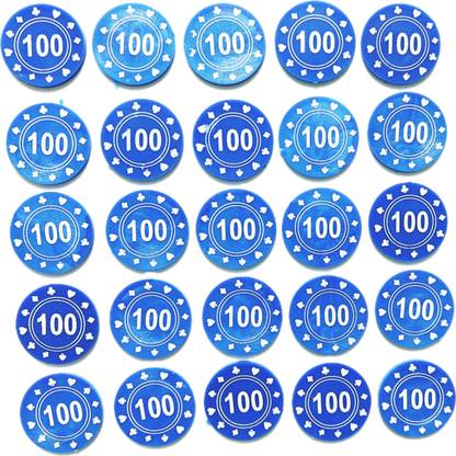 90 Degree 100 Rs Plastic Currency Token Coins Counters Chips Poker Playing Denomination