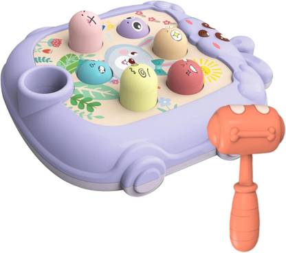 BeFunky Whack Game Mole Interactive Fidget Toy and Game Toddler Bunny Toys with Hammer
