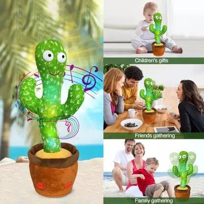 SALEOFF Dancing Talking Cactus Plush Toy, Wriggle, Singing, Repeats What You Say-07