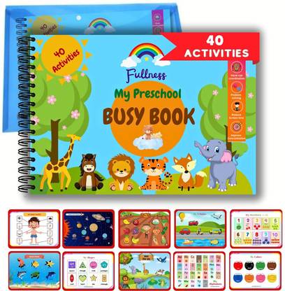 Fullness Kids Busy Book for Toddlers 1-3| 40 Activities | Montessori busy book