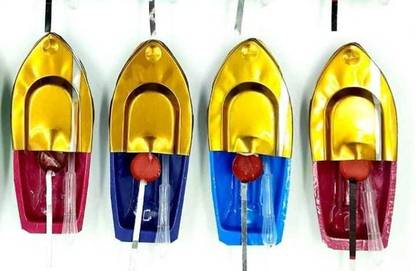 Planetworld Set of 4 Multicolour Water PopPop Put Put Steam Boat Toys (Multicolor)