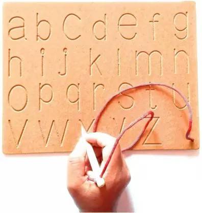 SHALAFI ABC Trace Letters Small Alphabet Writing Practice Tracing Learning Board Slate