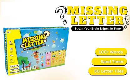 zokato Missing Letter Strain Your Brain And Spell In Time - 50 Letter Tiles