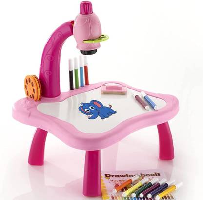 Mira Farmcraft Projector Table Set Drawing Book & Sketch Colour Painting and Learning Table Toy