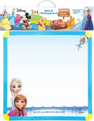 DISNEY Frozen 2-in-1 Slate & Writing Board with markers and chalk