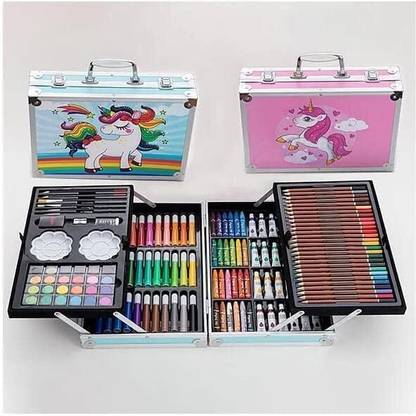 AYANSHTRADER Folding Art Set Supplies For Drawing,Painting and Artists( RANDOM COLOR)