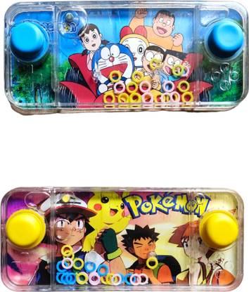 Zest4u High quality Double Button Mix Water Game Toy-Doraemon and Pokemon