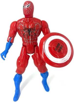 Maru&sons "Spiderman Superhero Toy with lights & Movable Joints.