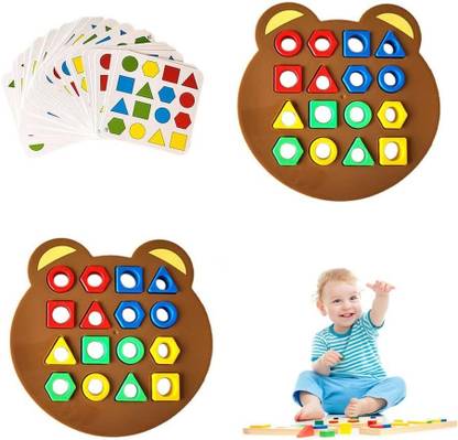 JP GLOBAL Shape Color Matching Toy Fun Cylinder Game Home Play for Kids