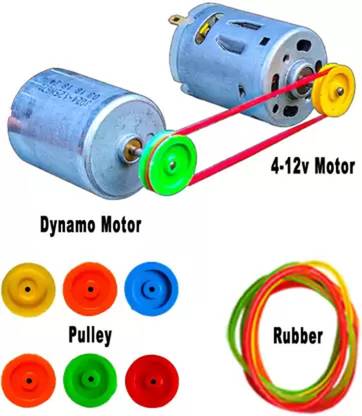 SYMFONIA Dynamo Motor,RS385 Motor, Pulley For Electricity Generator Making Idea