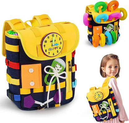 PATPAT Busy Toy for Kids Color Busy Toy Backpack Montessori Toy for Kids 1-4