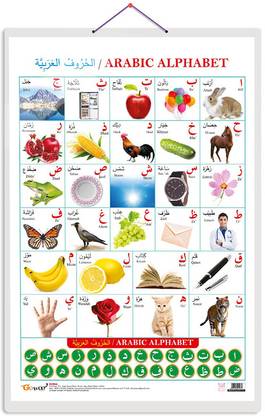 GO WOO Arabic Alphabet?(Arabic) Educational chart with Dust resistant Lamination