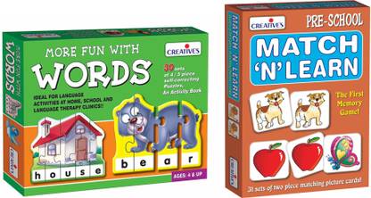 CREATIVE'S "Match N Learn" + "More Fun with Words"_(Combo Pack)