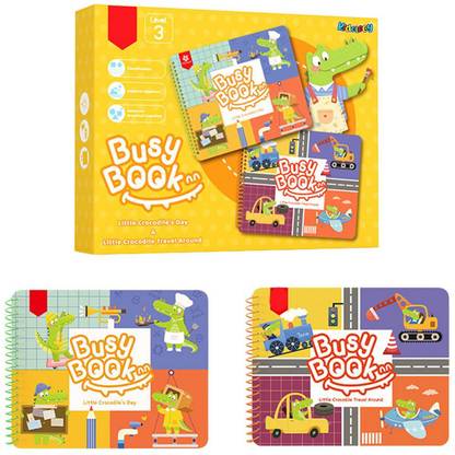 KIDOLOGY Develop Learning Skills Montessori Busy Book Level-3 for Preschool Kids Toddlers
