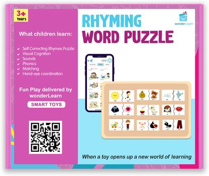 wonderhood Rhyming word puzzle toy for 3+ year old