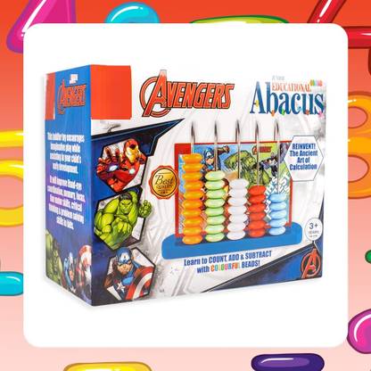 zokato Educational Abacus Junior Avengers for Counting Addition Subtraction
