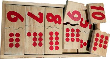 giraffe play store Wooden Counting Dot Pairing Set (Red)