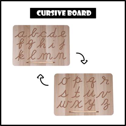 Zysia Small Cursive abcd Education English Alphabet Tracing Board And Dummy Pencil