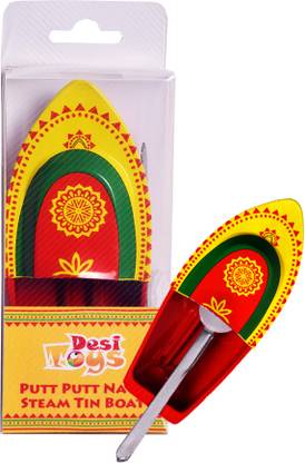 Desi Toys DesiToys Premium Steam Toy Tin Boat, Putt Putt Nav