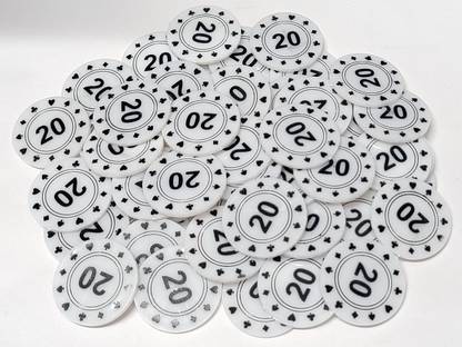 MOREL 20 RS PLASTIC CURRENCY TOKEN COINS COUNTERS CHIPS POKER PLAYING DENOMINATION