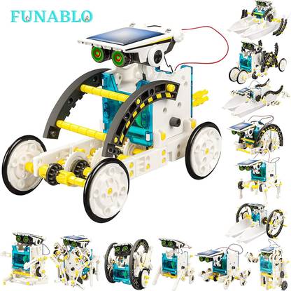 FUNABLO 13-in-1 Solar Power Robot , Educational Experiment DIY Robotics Kit.