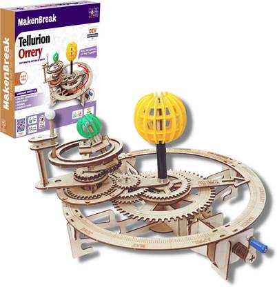 MAKENBREAK Tellurion Orrery|DIY STEM/STEAM Toy, Birthday Gift for Kid 9+ yrs, Space Science
