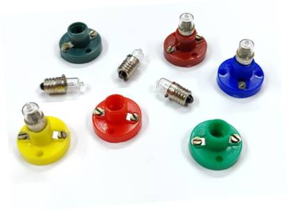 ERHIndia (12 Pair) Mini Bulb Holder for Simple Electric Circuit Kit Science Project