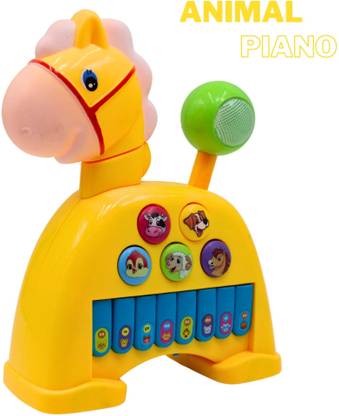 EDENGLOW Educational & Interactive Toy Piano 4 modes,5 Different Animal keys Horse Piano