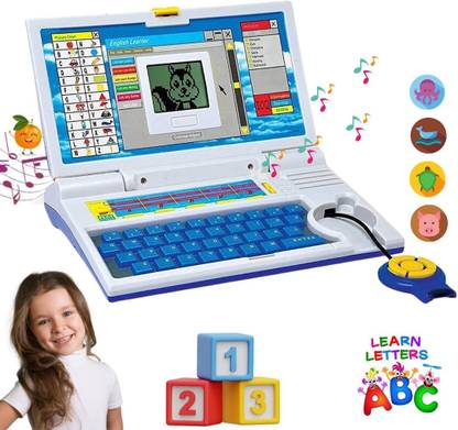 MRHcreations Educational Laptop Computer Toy with Mouse for Kids Above 3 Years - 20 Fun